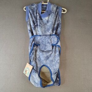FUAMEY Blue Tie Dye Dog Recovery Suit Surgery One Piece‎ T-shirt Garment XL New